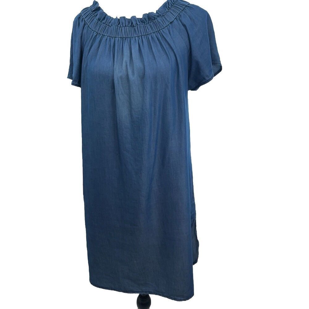 Style Envy Denim Off The Shoulder Denim Dress Tincel  Size L